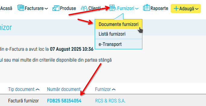 Cum trimiți facturile de furnizori pe email - pasul 1