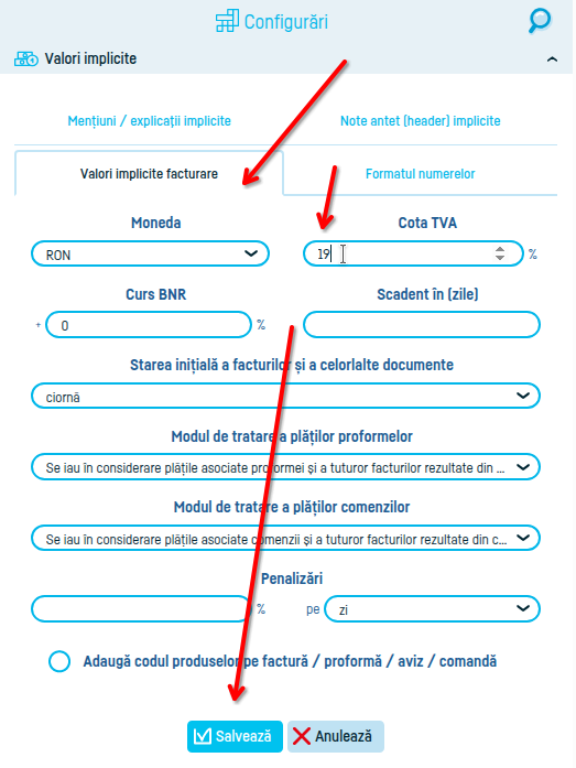 Cum emit facturi cu TVA? - pasul 5