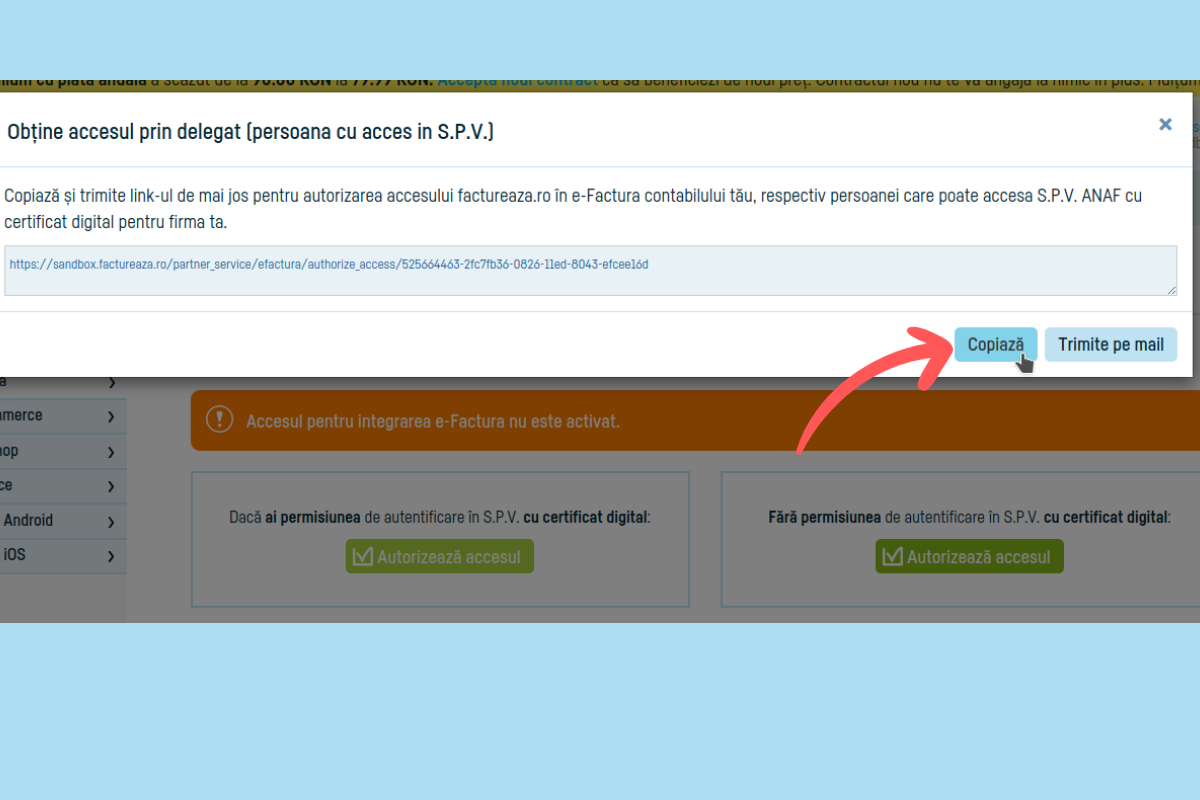 Cum generezi și transmiți e-Factura în SPV ANAF - pasul 7