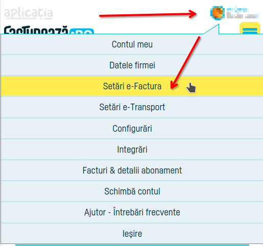 Cum activezi preluarea automată din SPV a e-Facturilor - pasul 1